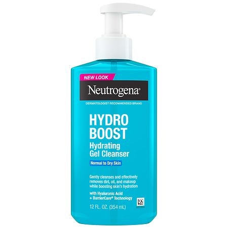Neutrogena Hydro Boost Hydrating Gel Face Wash, Normal to Dry Skin, 12.0 fl oz