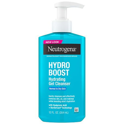 Neutrogena Hydro Boost Hydrating Gel Face Wash, Normal to Dry Skin, 12.0 fl oz