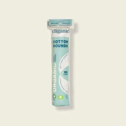Cotton rounds 100 count 100% gotten organic￼