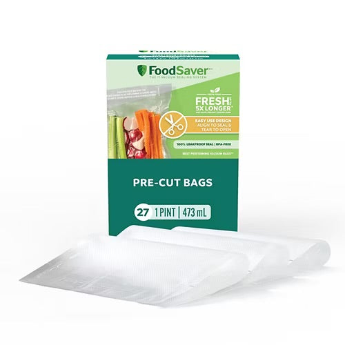 FoodSaver® Pint Pre-Cut Vacuum Seal Bags, 27 Pack