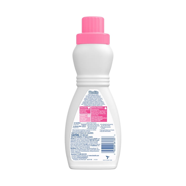 Woolite Delicates Hypoallergenic Liquid Laundry Detergent, 16 fl oz, 8 Loads, Hand & Machine Wash
