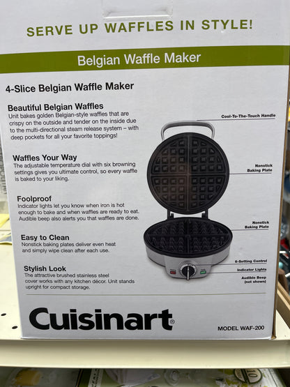 Cuisinart Belgian waffle maker 4 slice