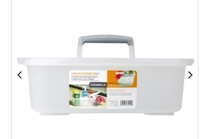 Casabella Caddy CARRY-ALL STORAGE TOTE- CASABELLA TRANSLUCENT/SILVER