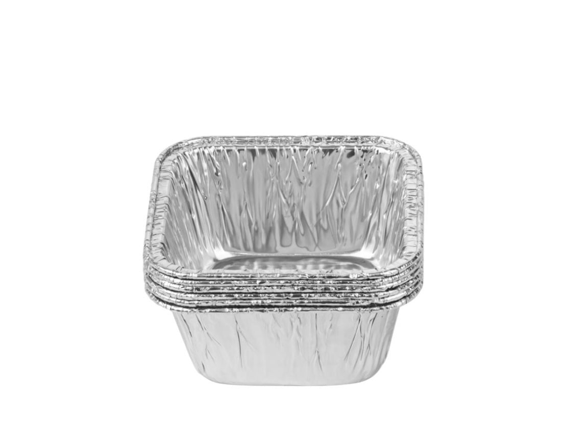 Square 4.25″ Aluminum Pans 594 ￼