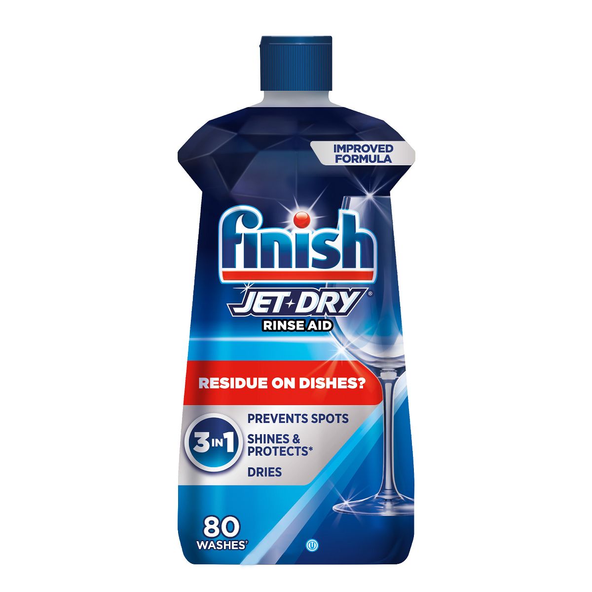 Finish Jet-Dry Rinse Aid, Dishwasher Rinse & Drying Agent - 8.45 fl oz: Plastic Bottle, Aluminum-Free, Unscented Liquid