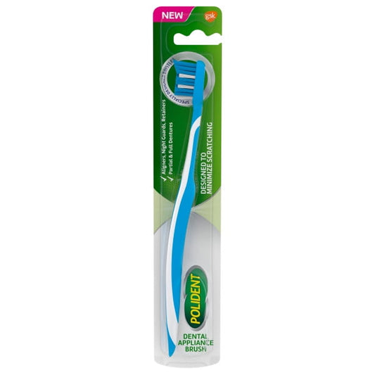 Polident Dental Appliance and Denture Brush, 1 Count