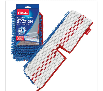 O-cedar MOP- HARDWOOD FLOOR N’ MORE- 3 ACTION MOP – REFILL