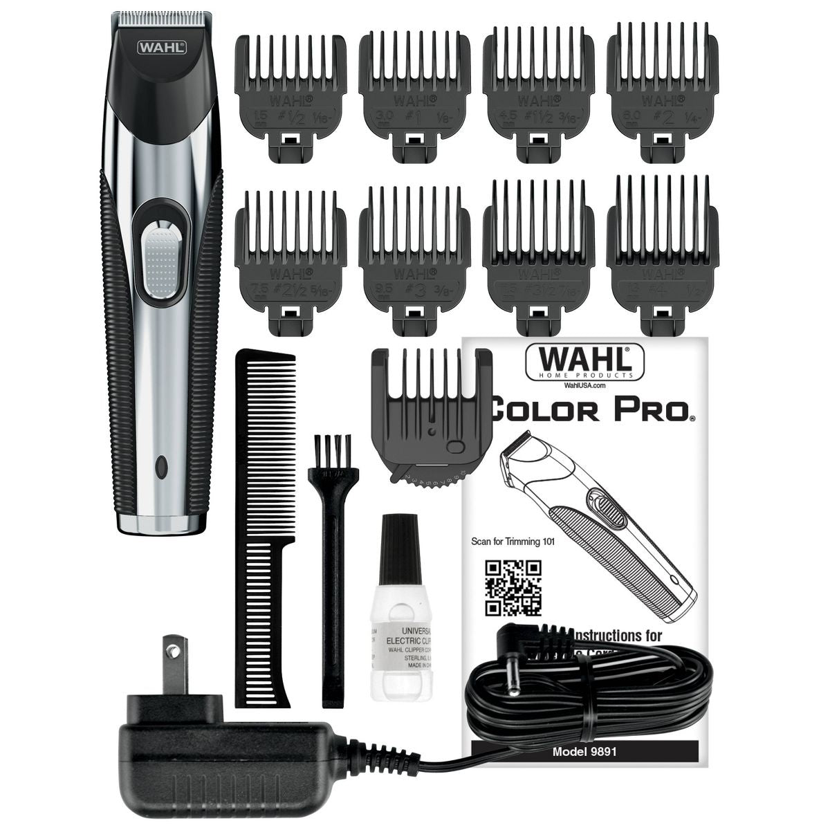 Wahl Cord/Cordless Rechargeable Electric Beard Hair Trimmer for Men with 19 Cutting Lengths