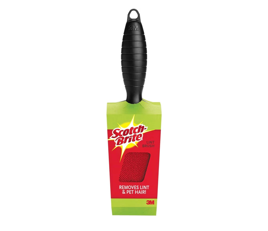 Scotch-Brite Lint Brush, Lint Remover for Pet Hair, Cat Fur, Dog Fur and Fluff, Great for bedding, Sofas, & Clothing, Resuable, Double-sided Head, No adhesive, 1 Pack