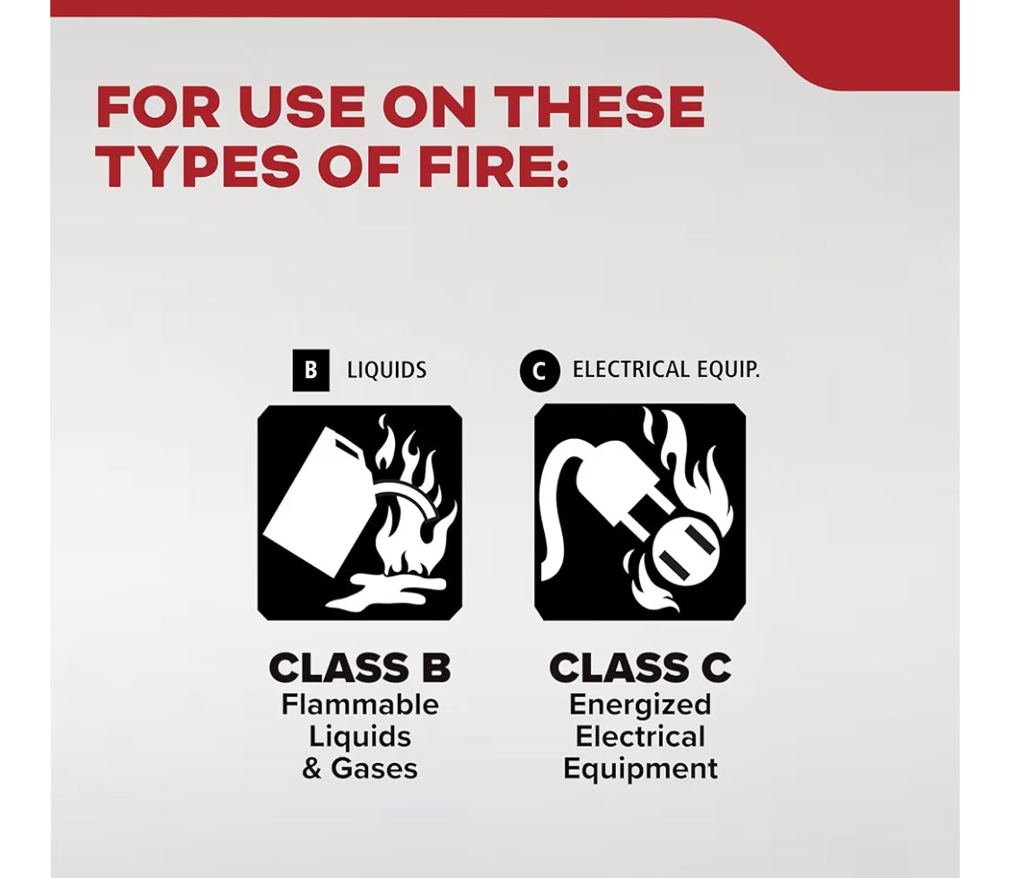 Kidde Basic Fire Extinguisher for Home, Office, Residential, Single-Use, 5BC