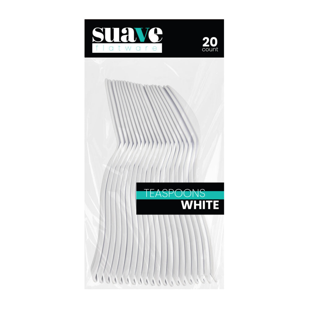 Suave Flatware White Teaspoons (20 Count)