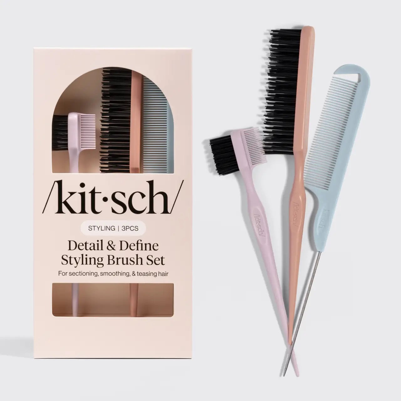 Kit.sch/ detailing fine styling brush set  3 pcs ￼