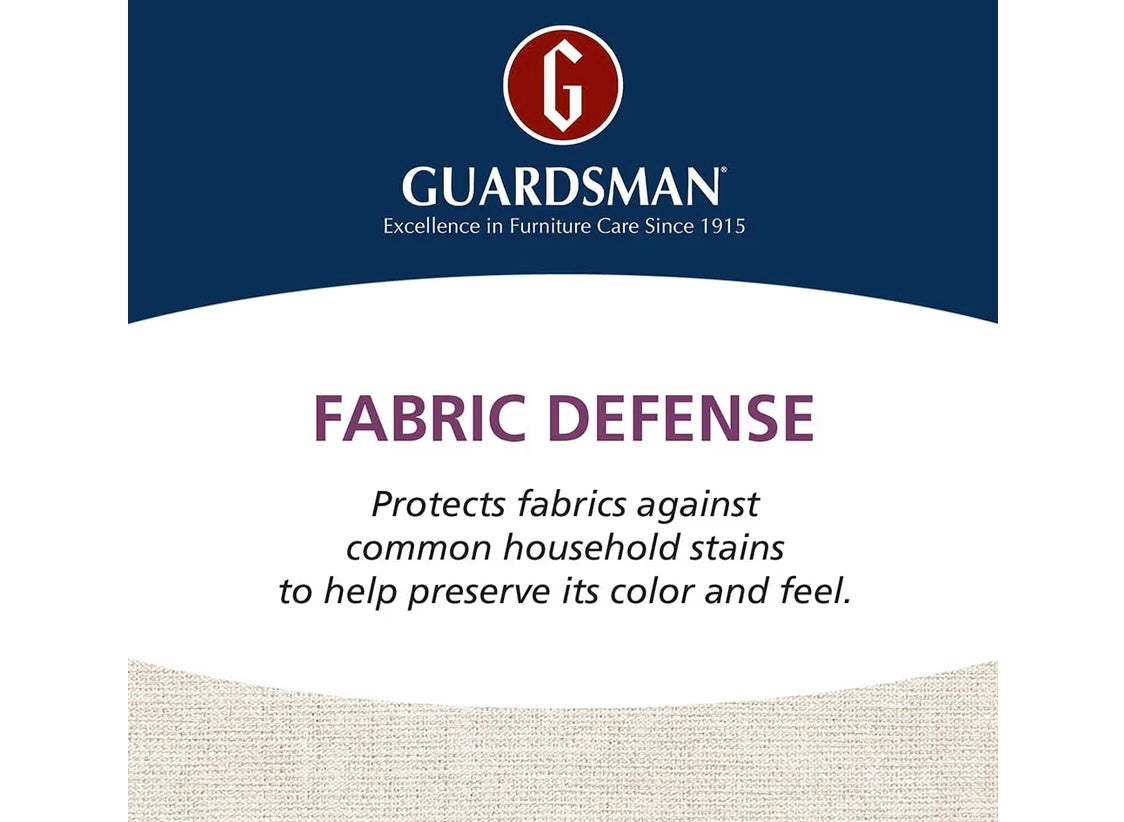 Guardsman Fabric Defense & Upholstery Water Repellent Spray, Protector & Stain Prevention for Microfiber, Rugs, Carpeting, Fabric Furniture, Apparel, and Shoes, Unscented, 11 oz