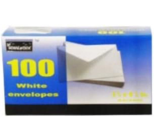 White envelopes hundred pack 3 x 6 ￼