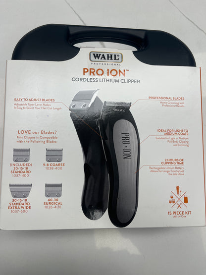 WAHL adjustable blade set of three cordless lithium clipper