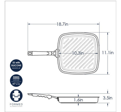 Verde Ceramic Nonstick Searing Grill Pan