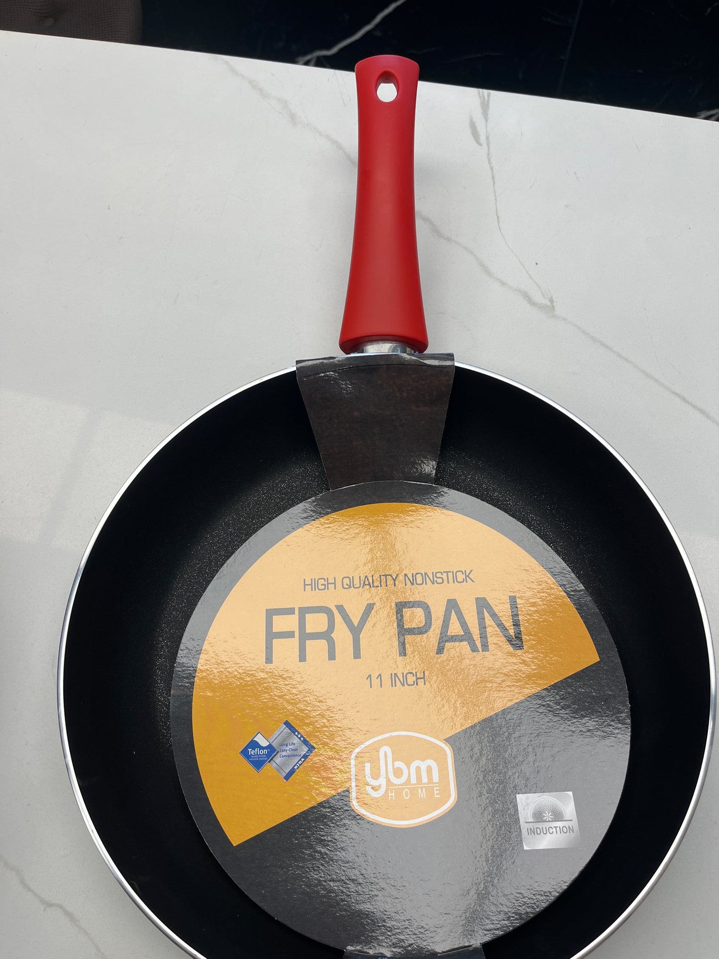Frying pan nonstick 11 inches red handle ￼
