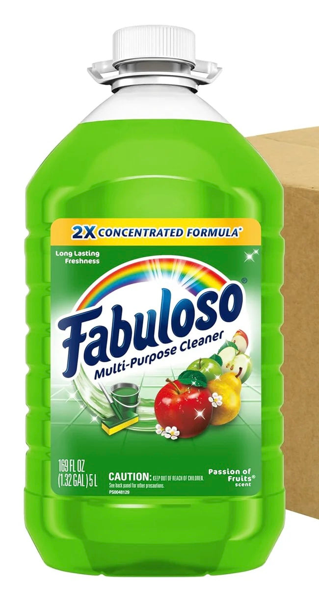 Fabuloso Multi-Purpose Cleaner 2X Concentrated Formula Passion of Fruits Scent - 169oz/