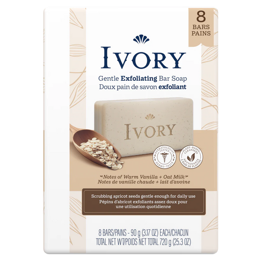 Ivory Gentle Exfoliating Bar Soap (8x3.17)oz