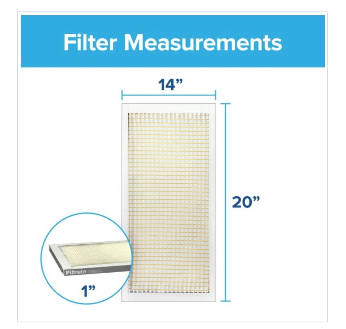 AIR COND FILTER-CENTRAL AIR 14x20x1