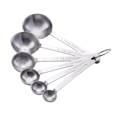 Measuring spoon set of six stainless steel