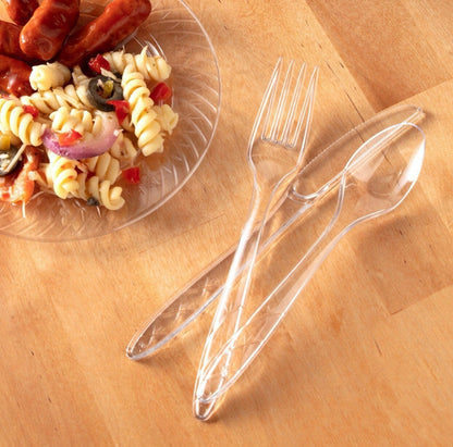 Member's Mark Clear Cutlery Combo Pack, Forks, Knives, Spoons (360 ct.)