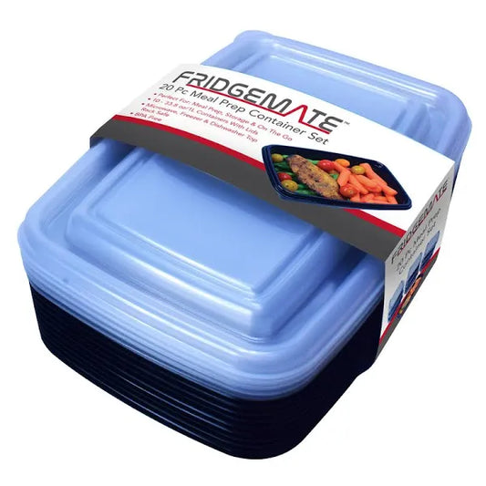 FRIDGEMATE 1-SECTION MEAL PREP CONTAINER SET 20CT