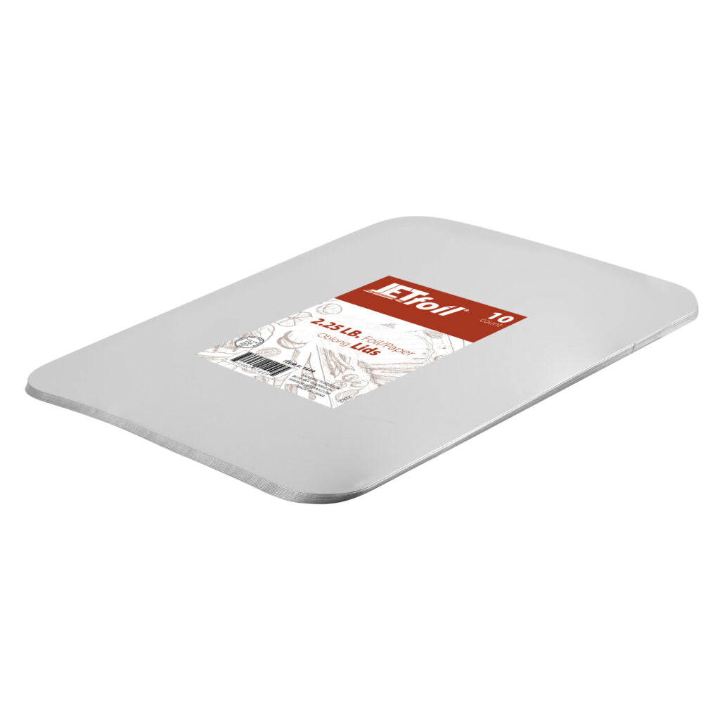 Foil/Paper Oblong 2.25 lb. Lids (10 Count)