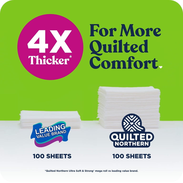 Quilted Northern Ultra Soft & Strong 2-Ply Toilet Paper, 12 Mega Rolls, 295 Sheets Per Roll