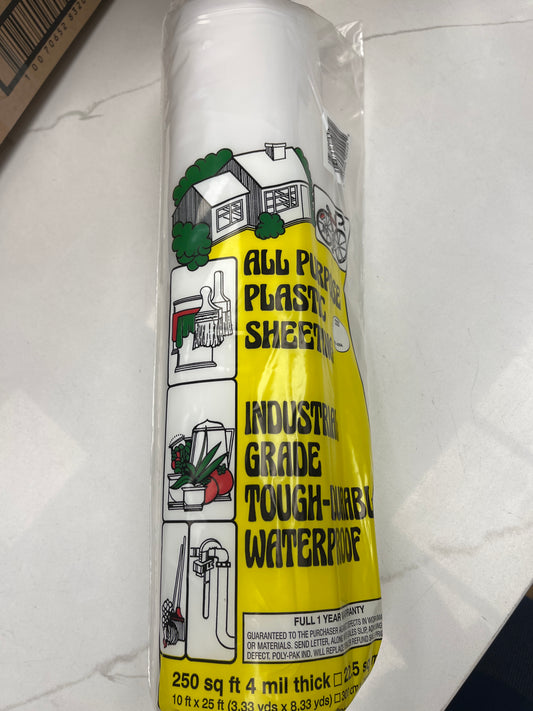 DROP CLOTH-TARP- 3.0 MIL-10 X2