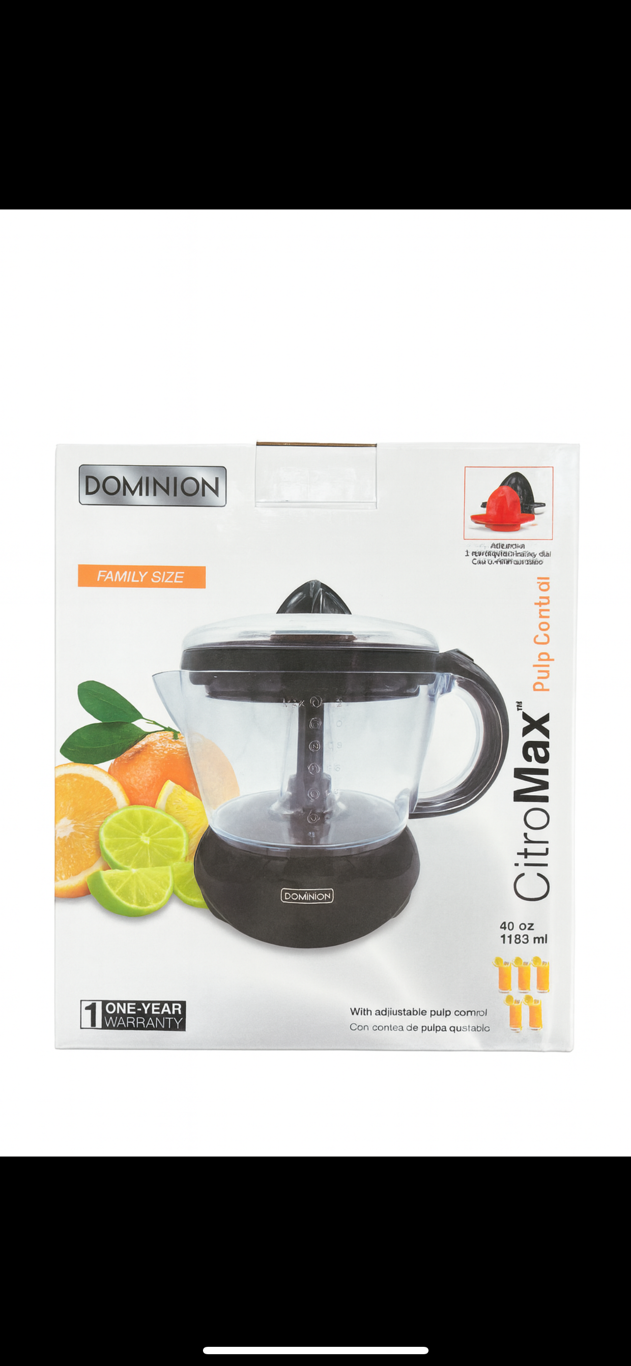DOMINION CITRO Max, pulp control, citrus juicer ￼