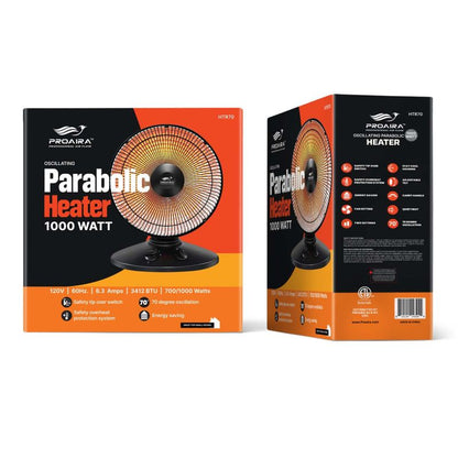 Oscillating Parabolic Dish Heater