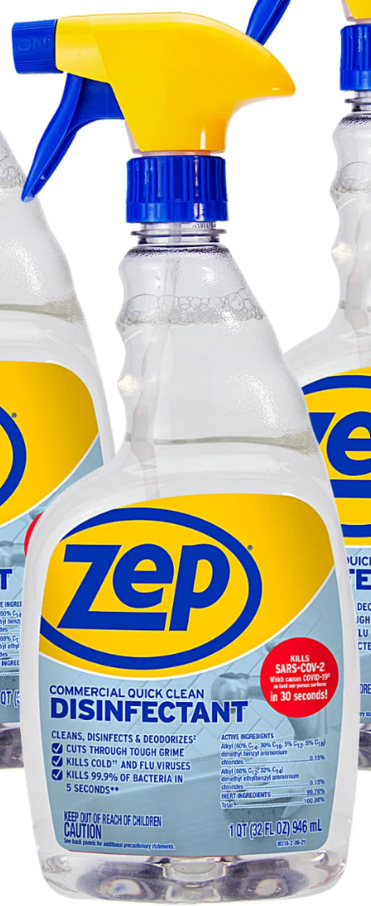 ZEP disinfectant commercial quick clean 1 quart