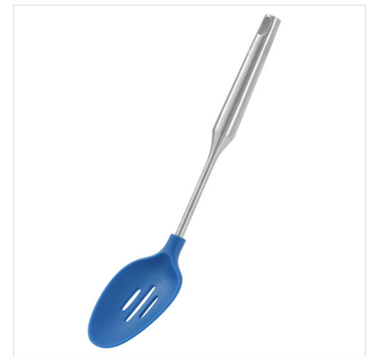 Silicone blue slotted spoon
