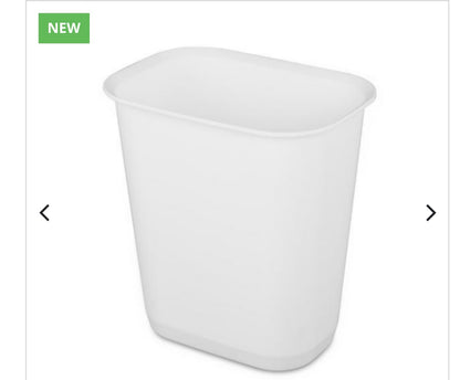 Sterilite 3 gallon wastebasket white