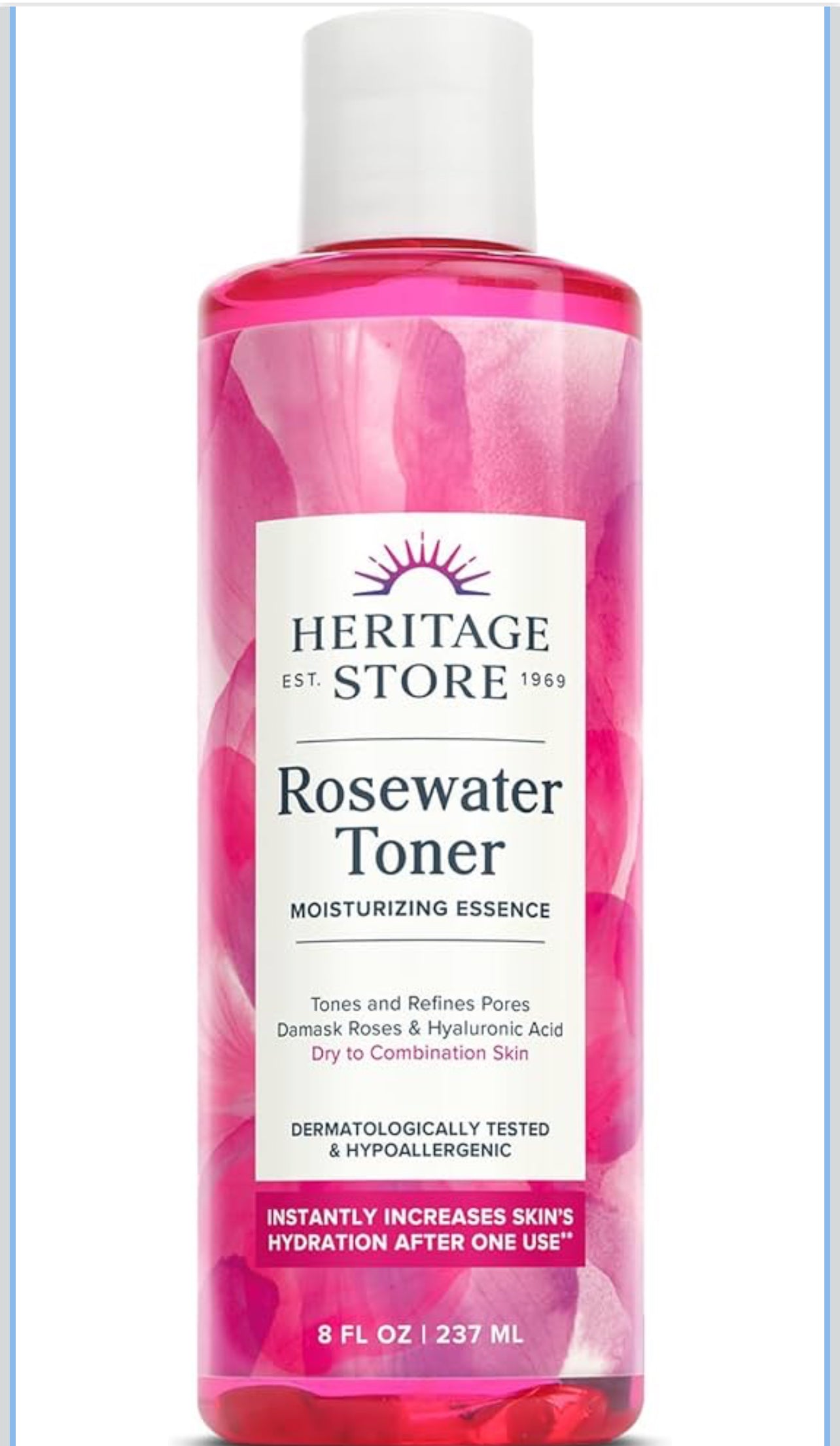 Rose water toner moisturizing essence