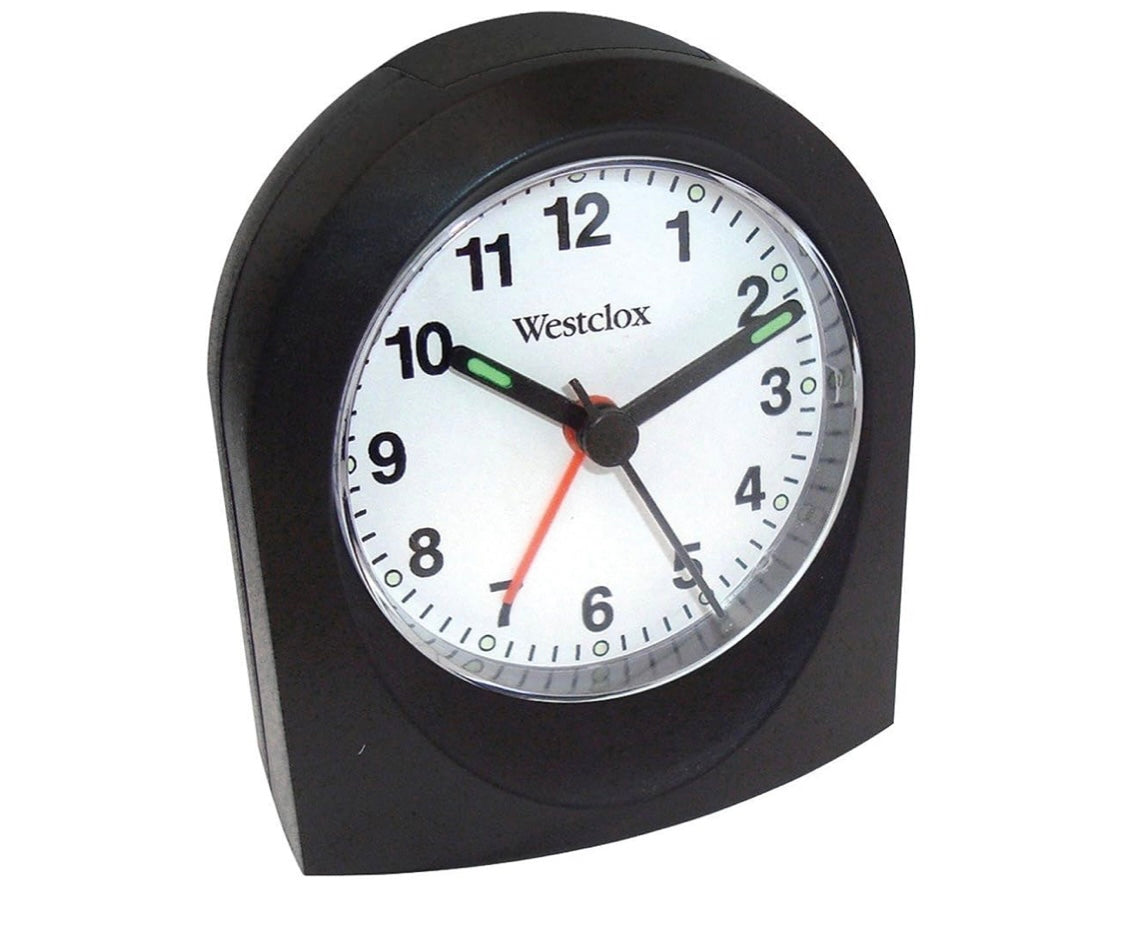 WEST CLOX alarm clock 3” face battery powered ￼