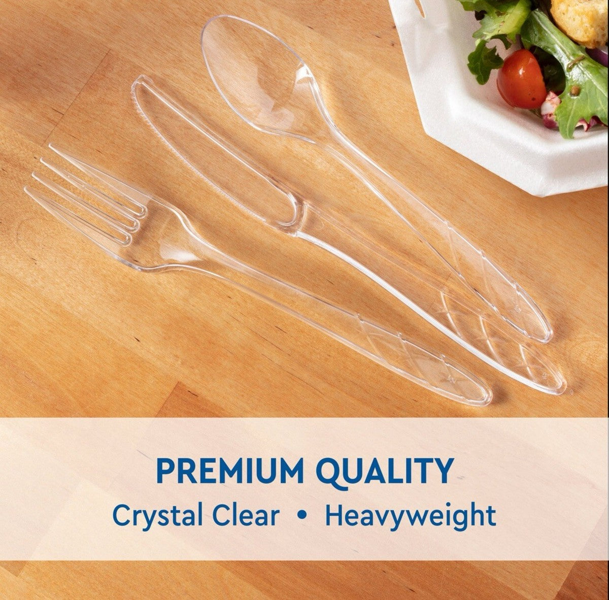 Member's Mark Clear Cutlery Combo Pack, Forks, Knives, Spoons (360 ct.)