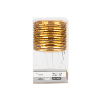 Small Pleated Baking Cup White Paper/Foil (16 Count)