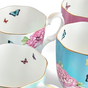 ROYAL ALBERT MIRANDA KERR FRIENDSHIP MUG, MIXED SET OF 4