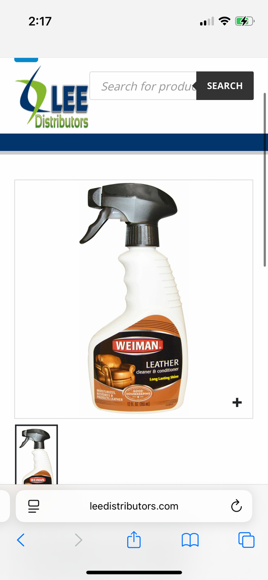 WEIMAN LEATHER CLEANER & COND 12oz TRIGGER