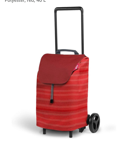 Shopping trolley GIMI Weight Carrier, Capacity 30 kg, Alloy Steel Polyester, red, 40 L