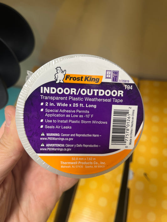 Indoor/Outdoor Clr Tape 2"x25f