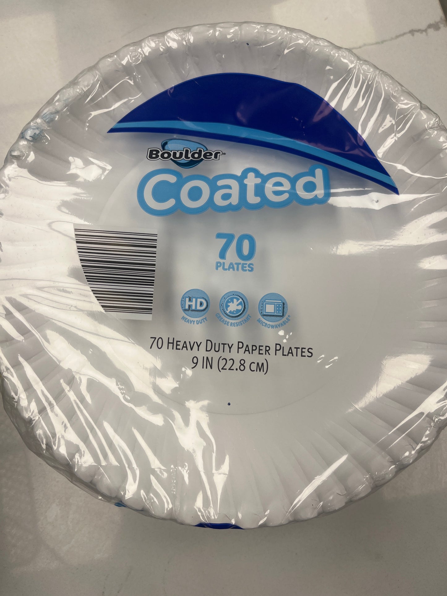 Paper plates coated