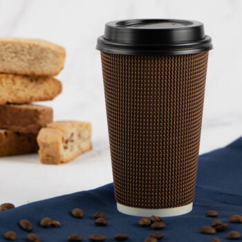 16oz Ripple Cups Brown Combo (16 Count)