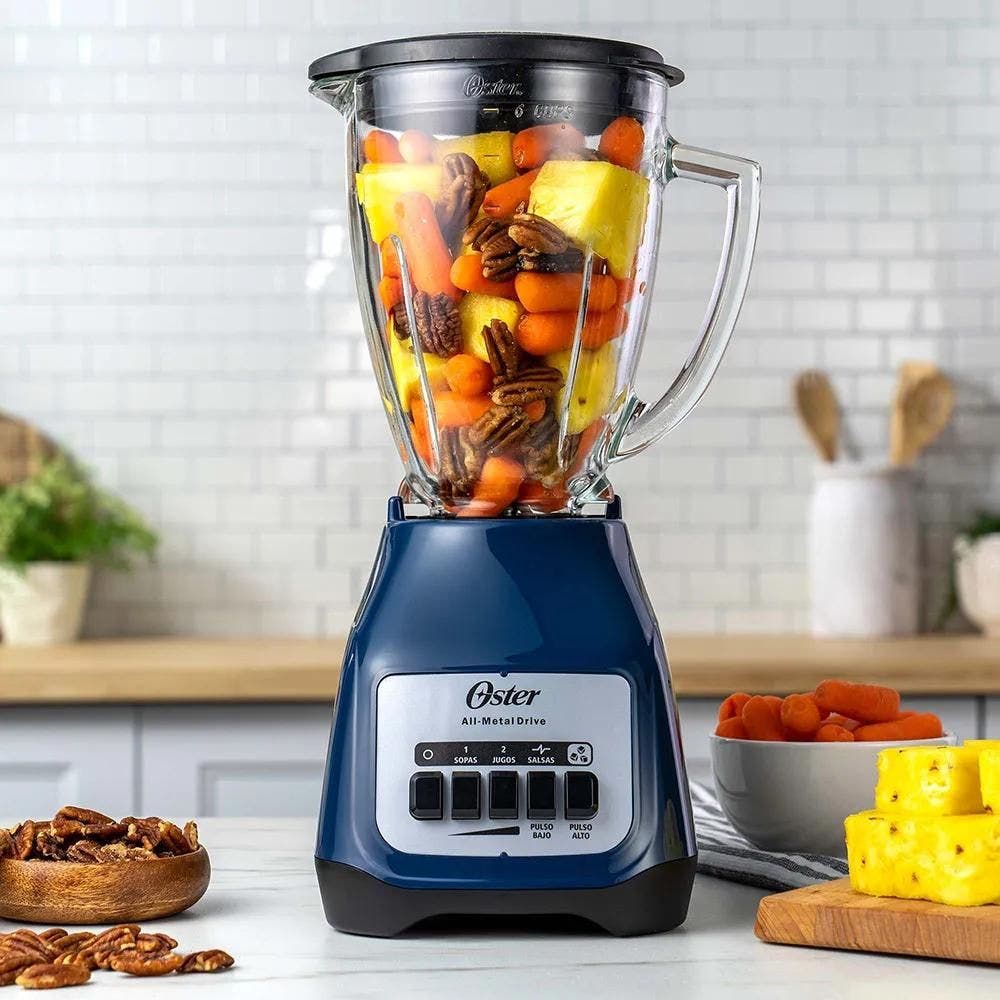 Oster BLSTKAG-LPB 2 Speed Blender with Pulse Function and 1.5L Glass Jar 8000W - Blue