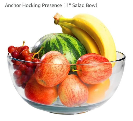 ANCHOR HOCKING 11” Glass Bowl