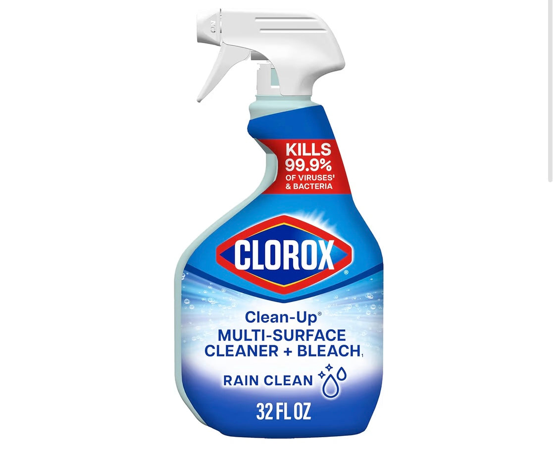 CLOROX Clean-Up Multi-Surface Cleaner with Bleach, Rain Clean, Spray, 32 Fl Oz