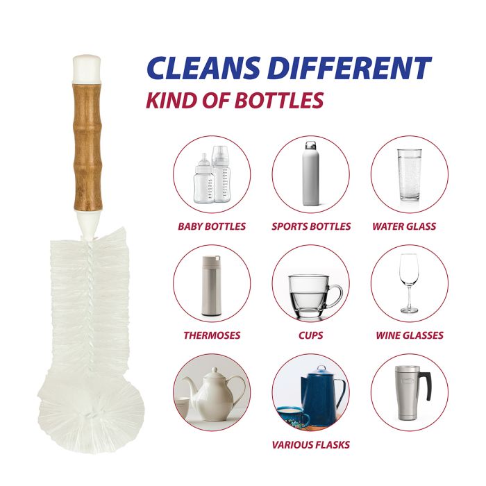 HIC Bamboo Water Bottle Brush