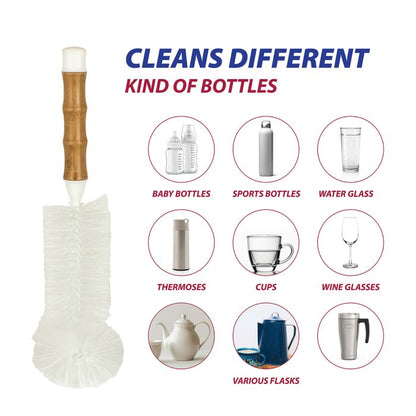 HIC Bamboo Water Bottle Brush long